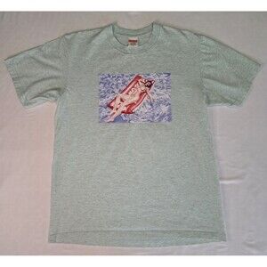 Supreme‎ Float Tee S Heather Blue Streetwear Skater Punk Artistic Eclectic Bold